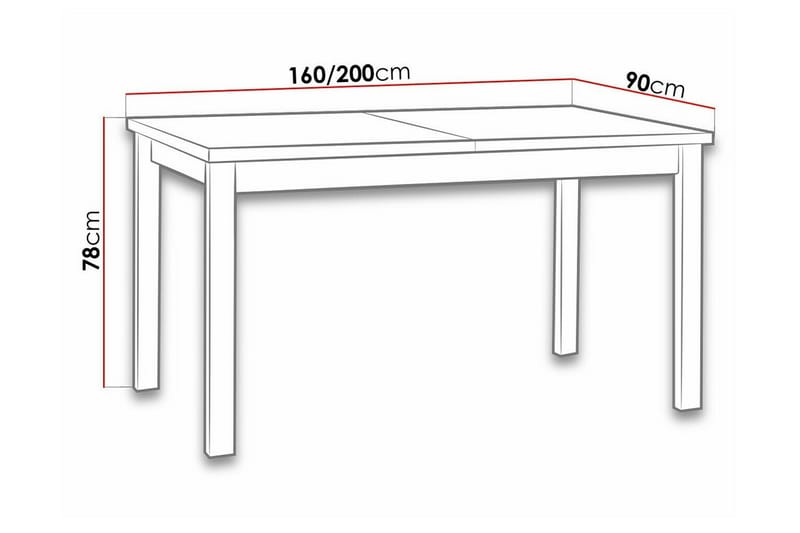 Patrickswell Spisebord 90 cm - Hvid - Spisebord & kjøkkenbord