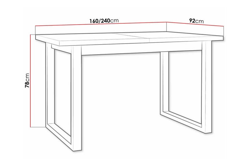 Patrickswell Spisebord 92 cm - Hvid - Spisebord & kjøkkenbord