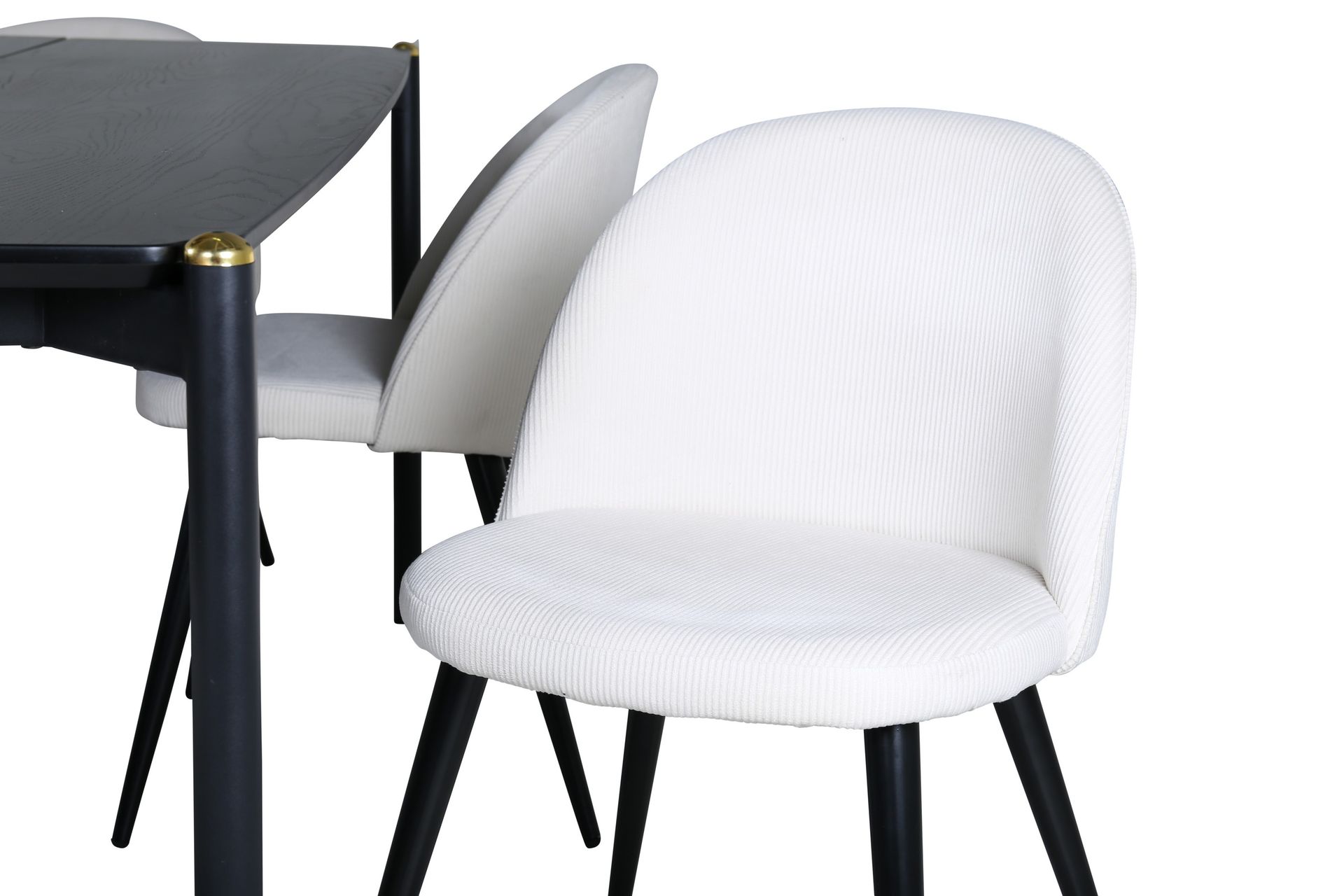 Pelle Spisegruppe 190 cm Rektangulær med 6 Velvet-stoler - Beige - Møbler - Bord - Spisegrupper