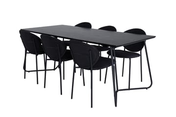 Petra spisebord 190 cm med 6 Vault spisestoler - Møbler - Bord - Spisegrupper