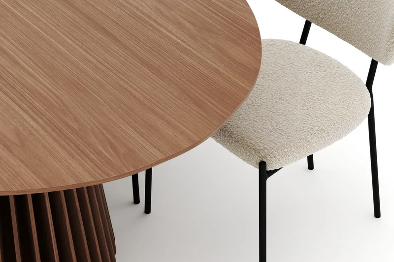 Peyra Ovalt Spisebord 200 cm med 6 Gemmiano Stoler - Valnøtt - Møbler - Bord - Spisegrupper