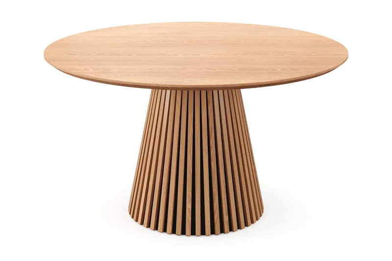 Peyra Rundt Spisebord 130 cm Finér, Eik