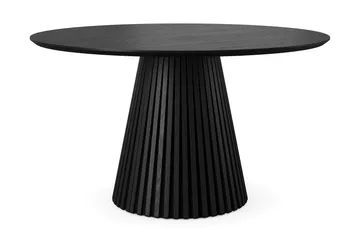 Peyra rundt spisebord 130 cm finér - Svartbeiset eik - Møbler - Bord - Spisebord & kjøkkenbord
