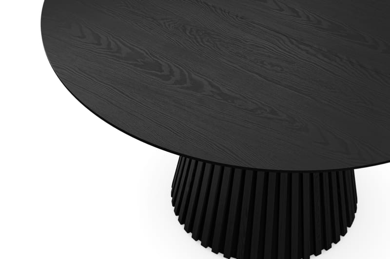 Peyra rundt spisebord uttrekkbart 120–220 cm finér - Svart - Møbler - Bord - Spisebord & kjøkkenbord