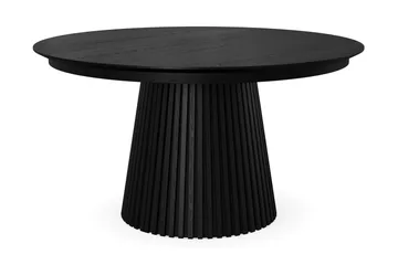 Peyra rundt uttrekkbart spisebord 140–240 cm finér - Svart - Møbler - Bord - Spisebord & kjøkkenbord