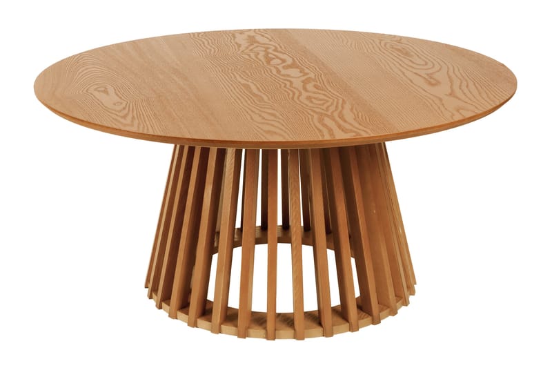 Peyra salongbord satsbord rundt 86/60 cm finér - Eik - Møbler - Bord - Sofabord