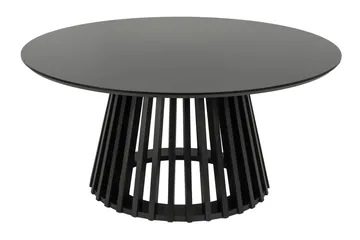 Peyra salongbord satsbord rundt 86/60 cm finér - Svart - Møbler - Bord - Sofabord