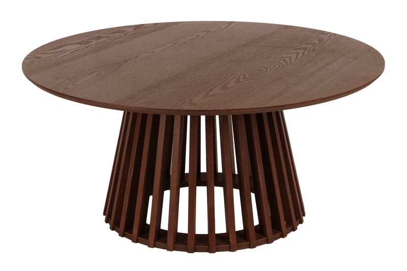 Peyra salongbord satsbord rundt 86/60 cm finér - Valnøtt - Møbler - Bord - Sofabord