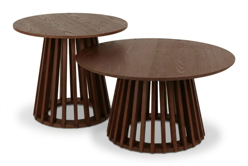 Peyra Satsbord Rundt 86/60 cm, Valnøtt