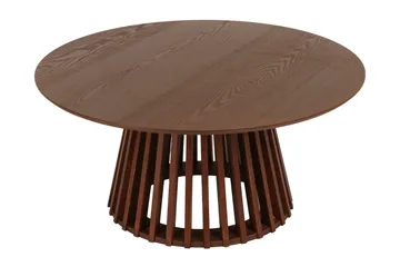 Peyra sofabord rundt 86 cm finér - Valnøtt - Møbler - Bord - Sofabord