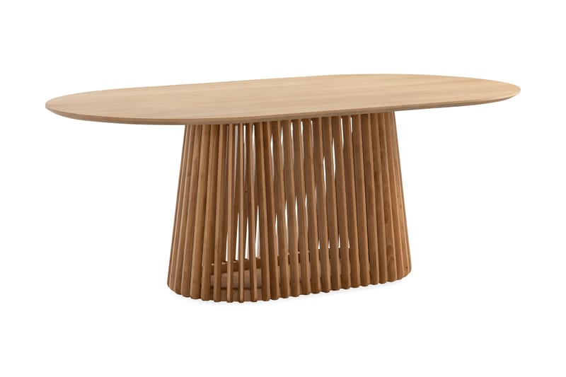 Peyra Spisebord 200 cm Oval med 6 Berit Stoler - Natur - Møbler - Bord - Spisegrupper