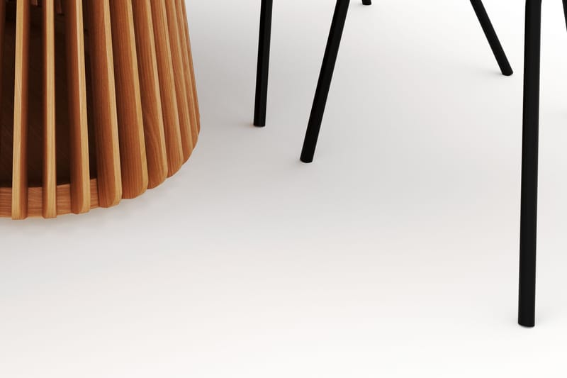 Peyra Spisebord 200 cm Oval med 6 Berit Stoler - Natur - Møbler - Bord - Spisegrupper