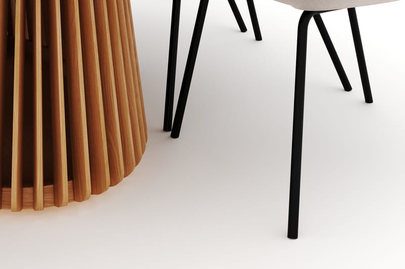 Peyra Spisebord 200 cm Oval med 6 Berit Stoler - Natur - Møbler - Bord - Spisegrupper