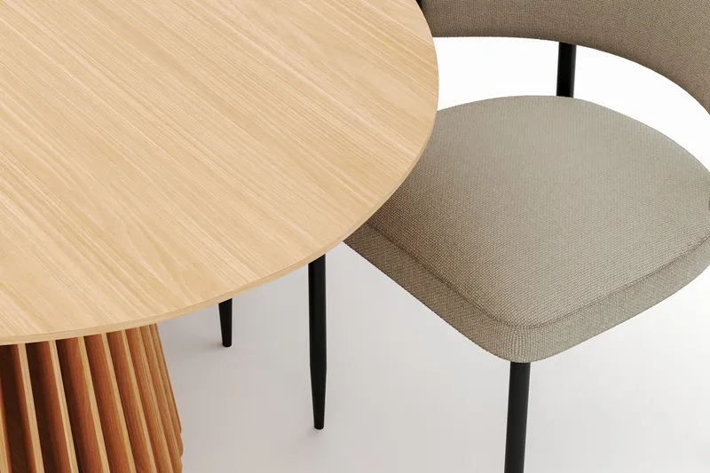 Peyra Spisebord 200 cm Oval med 6 Sawako Stoler - Natur - Møbler - Bord - Spisegrupper