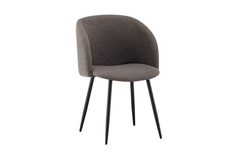 Peyra spisegruppe, rund 110 cm, med 4 Greya spisestoler - Svartbeiset eik - Møbler - Bord - Spisegrupper