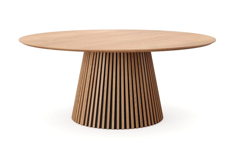 Peyra spisegruppe rund 180 cm eik med 8 Build spisestoler - Eik - Møbler - Bord - Spisegrupper