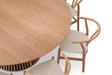 Peyra spisegruppe rund 180 cm eik med 8 Dastoori spisestoler - Eik - Møbler - Bord - Spisegrupper
