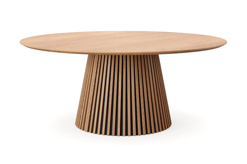 Peyra Spisegruppe rund 180 cm Eik med 8 Winston Spisestoler - Eik - Møbler - Bord - Spisegrupper
