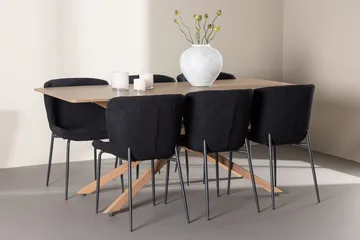 Piazza Spisebord 180x90 cm med 6 Modesto Spisestoler - Møbler - Bord - Spisegrupper