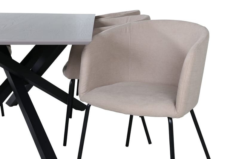 Piazza spisebord 190 cm med 6 Berit armstoler med armlener - Møbler - Bord - Spisegrupper