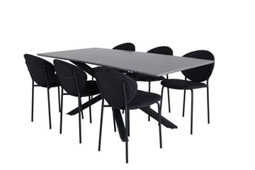 Piazza Spisebord 190 cm med 6 Vault Spisestoler - Møbler - Bord - Spisegrupper