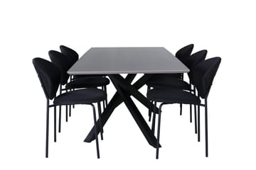 Piazza Spisebord 190 cm med 6 Vault Spisestoler - Møbler - Bord - Spisegrupper