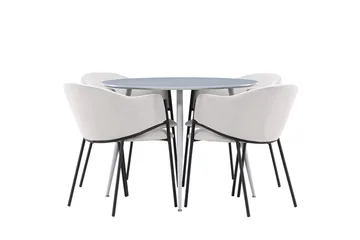 Plaza Spisebord 100 cm med 4 Evelina Armstoler - Møbler - Bord - Spisegrupper