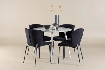 Plaza Spisebord 100 cm med 4 Modesto Spisestoler - Møbler - Bord - Spisegrupper