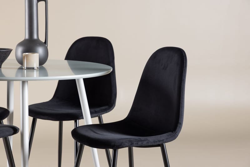 Plaza spisebord 100 cm med 4 Polar kjøkkenstoler - Møbler - Bord - Spisegrupper