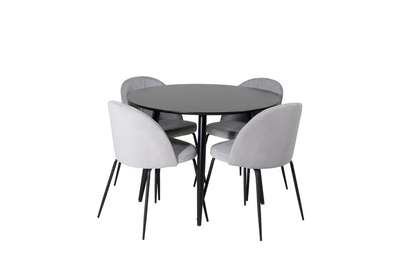 Plaza Spisebord 100x100 cm med 4 Wrinkles Spisestoler - Møbler - Bord - Spisegrupper