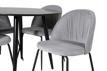Plaza Spisebord 100x100 cm med 4 Wrinkles Spisestoler - Møbler - Bord - Spisegrupper