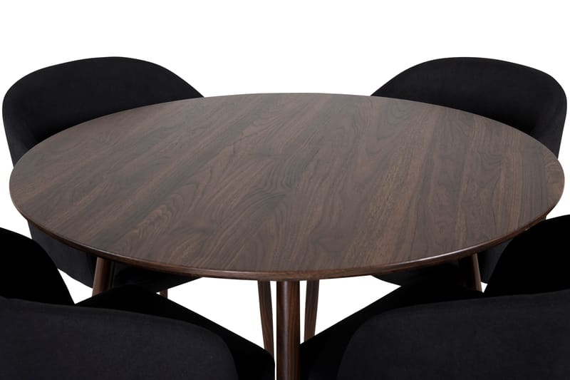 Plaza Spisegruppe 100 cm Rund med 4 Arch Stoler - Sort - Møbler - Bord - Spisegrupper