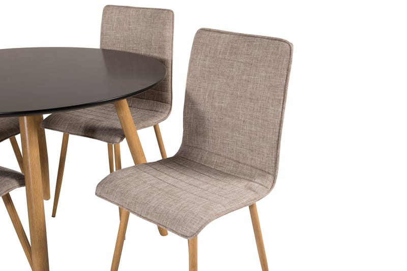 Plaza Spisegruppe 100 cm Rund med 4 Windu Lyx Stoler - Lys grå - Møbler - Bord - Spisegrupper