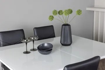 Pluto Spisegruppe 120 cm Rektangulær med 4 Lily Stoler - Sort - Møbler - Bord - Spisegrupper