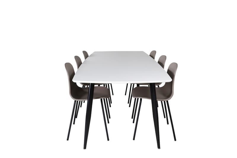 Polar Spisegruppe 240 cm Rektangulær med 6 Arctic-stoler, Beige
