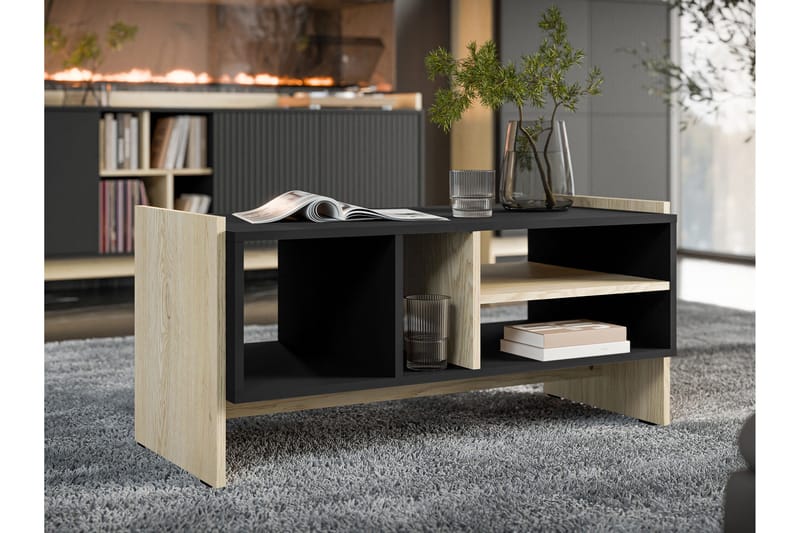 Polina Sofabord 100 cm - Brun / Svart - Møbler - Bord - Sofabord