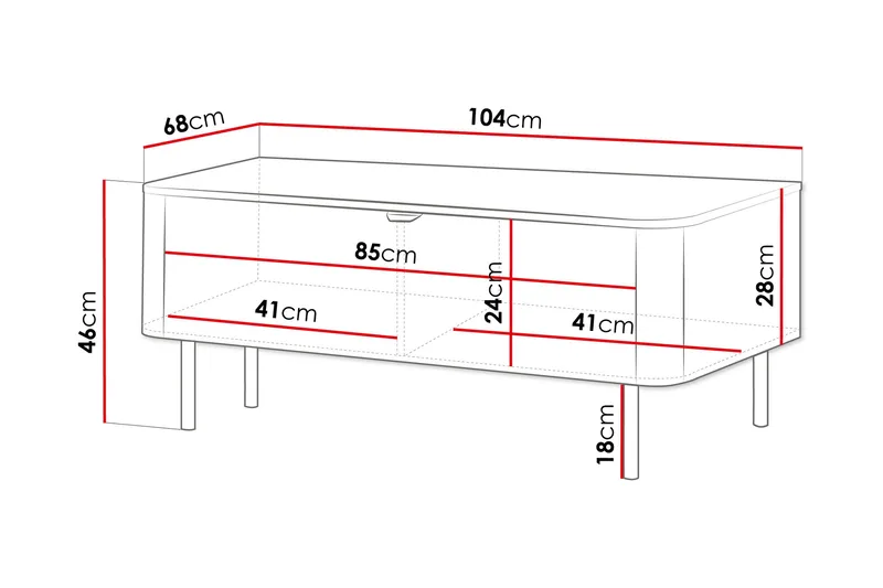 Pollena Sofabord 104 cm - Brun - Møbler - Bord - Sofabord