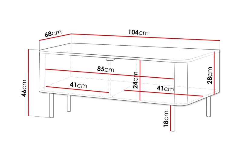 Pollena Sofabord 104 cm - Brun - Møbler - Bord - Sofabord