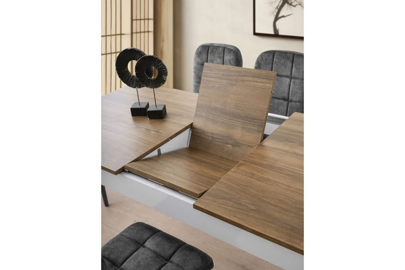 Pradera Spisebord 175 cm Rektangulær - Valnøtt/Hvit - Møbler - Bord - Spisebord & kjøkkenbord