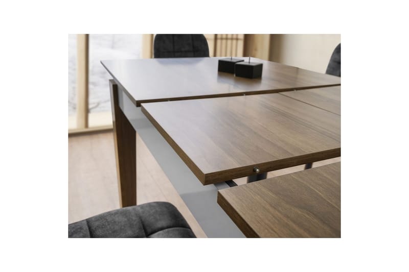 Pradera Spisebord 175 cm Rektangulær - Valnøtt/Hvit - Møbler - Bord - Spisebord & kjøkkenbord