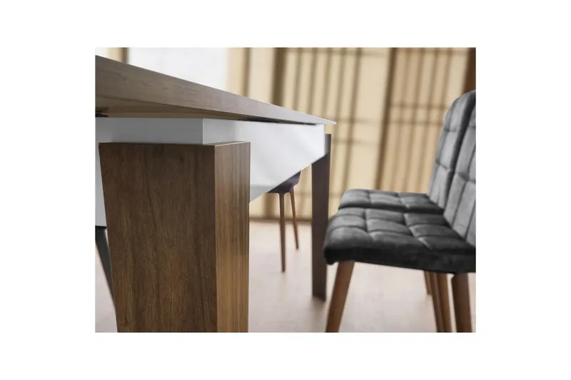 Pradera Spisebord 175 cm Rektangulær - Valnøtt/Hvit - Møbler - Bord - Spisebord & kjøkkenbord