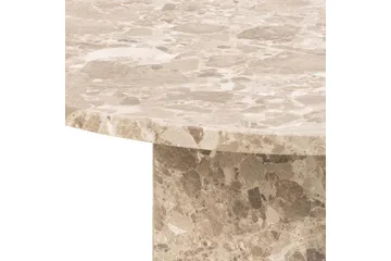 Prisa Rundt Sofabord i Marmorstein 80 cm - Beige - Møbler - Bord - Sofabord