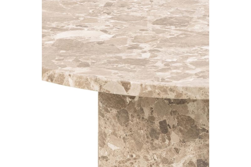 Prisa Rundt Sofabord i Marmorstein 80 cm - Beige - Møbler - Bord - Sofabord