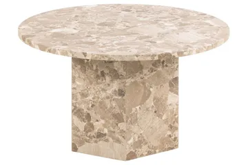 Prisa Rundt Sofabord i Marmorstein 80 cm - Beige - Møbler - Bord - Sofabord
