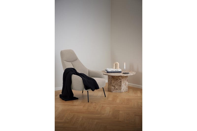 Prisa Rundt Sofabord i Marmorstein 80 cm - Beige - Møbler - Bord - Sofabord