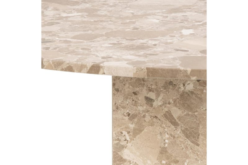 Prisa Rundt Spisebord i Marmorstein 130 cm - Beige - Møbler - Bord - Spisebord & kjøkkenbord