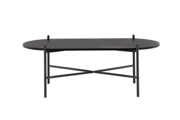 Pueblo 120 cm Ovalt Sofabord i Malt Tre - Sort - Møbler - Bord - Sofabord