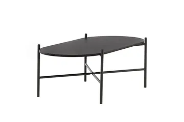 Pueblo 120 cm Ovalt Sofabord i Malt Tre - Sort - Møbler - Bord - Sofabord