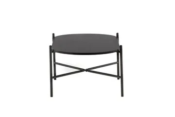 Pueblo 120 cm Ovalt Sofabord i Malt Tre - Sort - Møbler - Bord - Sofabord