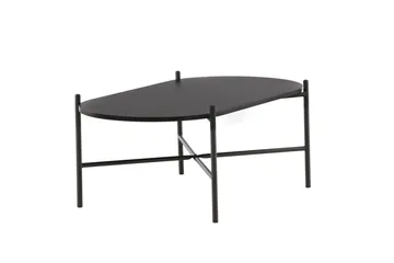 Pueblo 120 cm Ovalt Sofabord i Malt Tre - Sort - Møbler - Bord - Sofabord